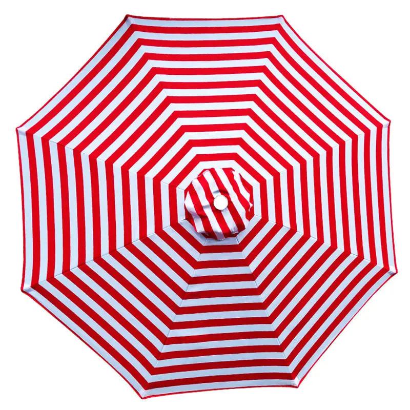 Outdoor Banana Umbrella red and white striped canopy for garden and patio on Tampa Home & Garden Store