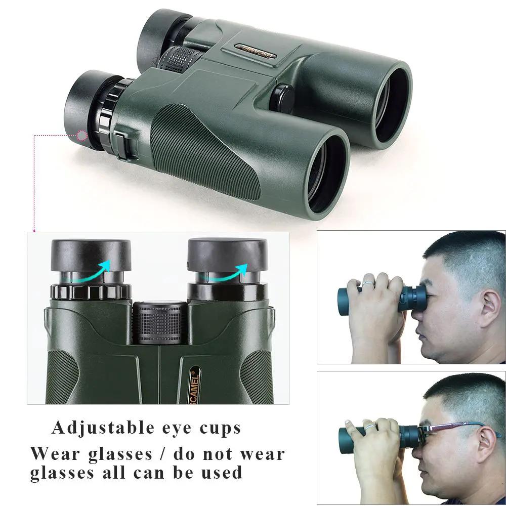 USCAMEL Military HD 10x42 Binoculars olive green with adjustable eye cups for hunting on Tampa Home & Garden Store