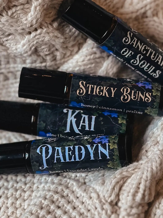 Paedyn perfume oil lavender honey apple blossom with Kai and Sticky Buns scent bottles set of 3 on Tampa Home & Garden Store