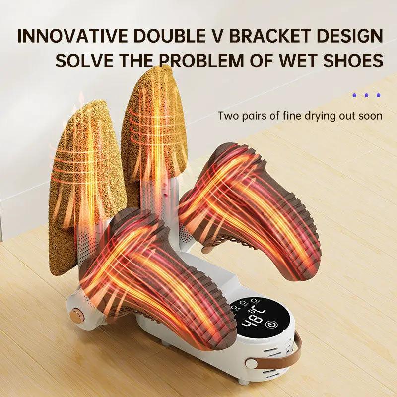 Secador de zapatos inteligente esterilizado para el hogar, secador de cuatro patas, plegable, telescópico, ultravioleta