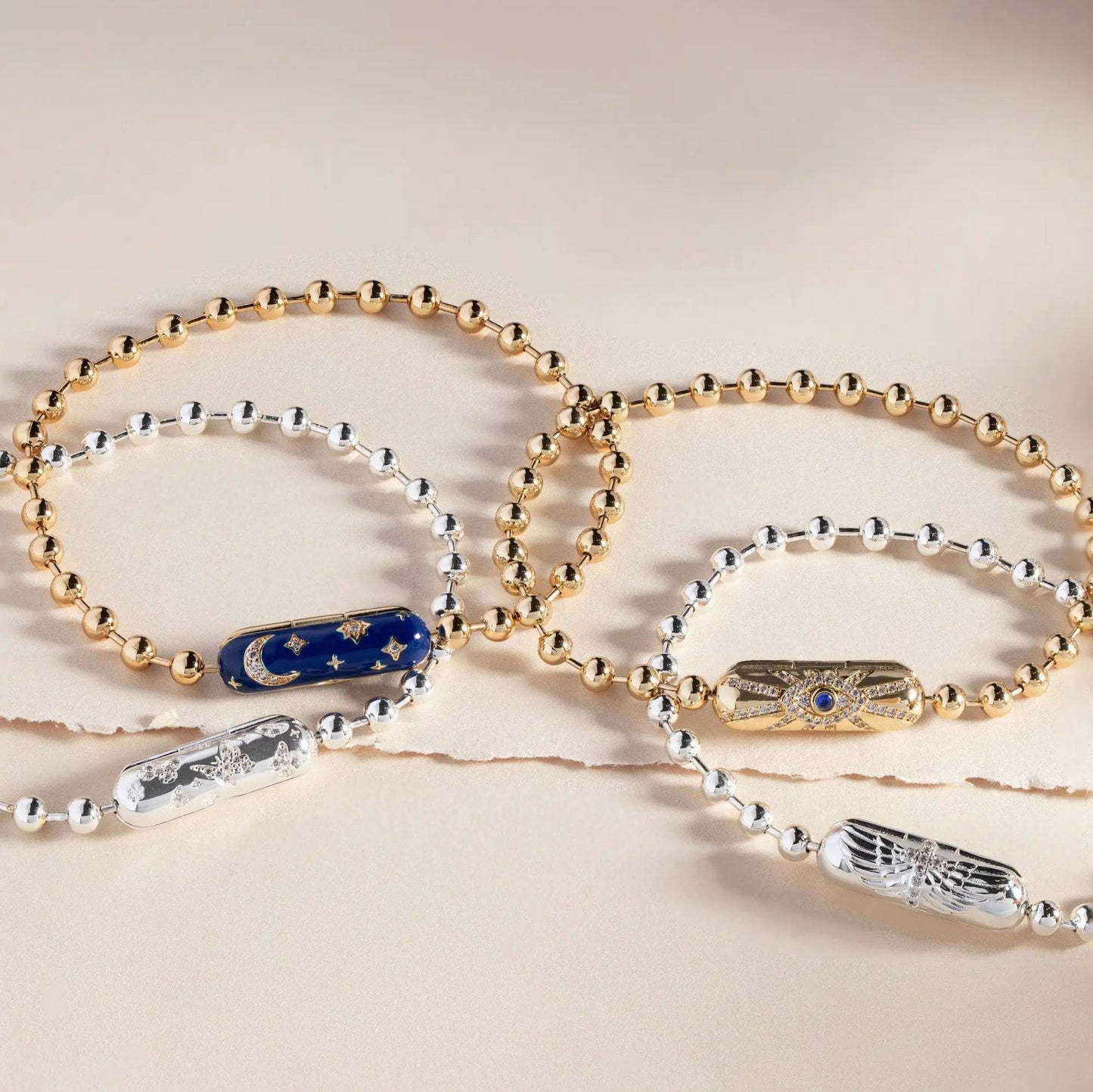 Evil Eye Barrel Closure Bracelet Sapphire Crystal