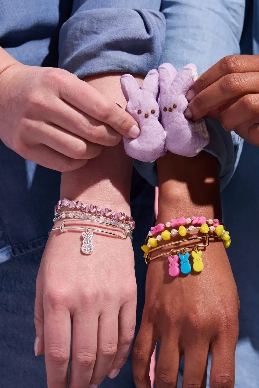 Peeps Bunny Multi Charm Bangle With Enamel Charms