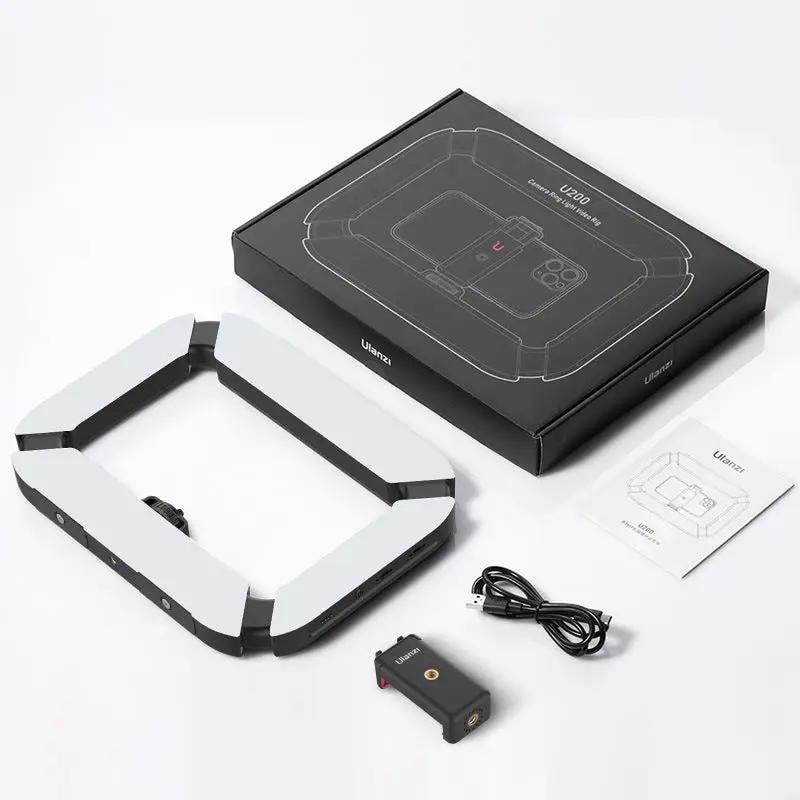 Gray Ulanzi U200 handheld ring light video rig kit with USB-C and battery pack on Tampa Home & Garden Store
