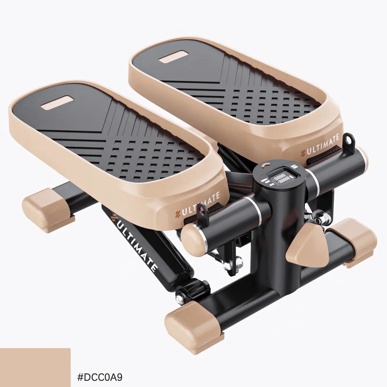 Mini Stepper para Ejercicio en Casa con Capacidad de 150 kg, Bandas de Resistencia y Monitor LCD, Azul