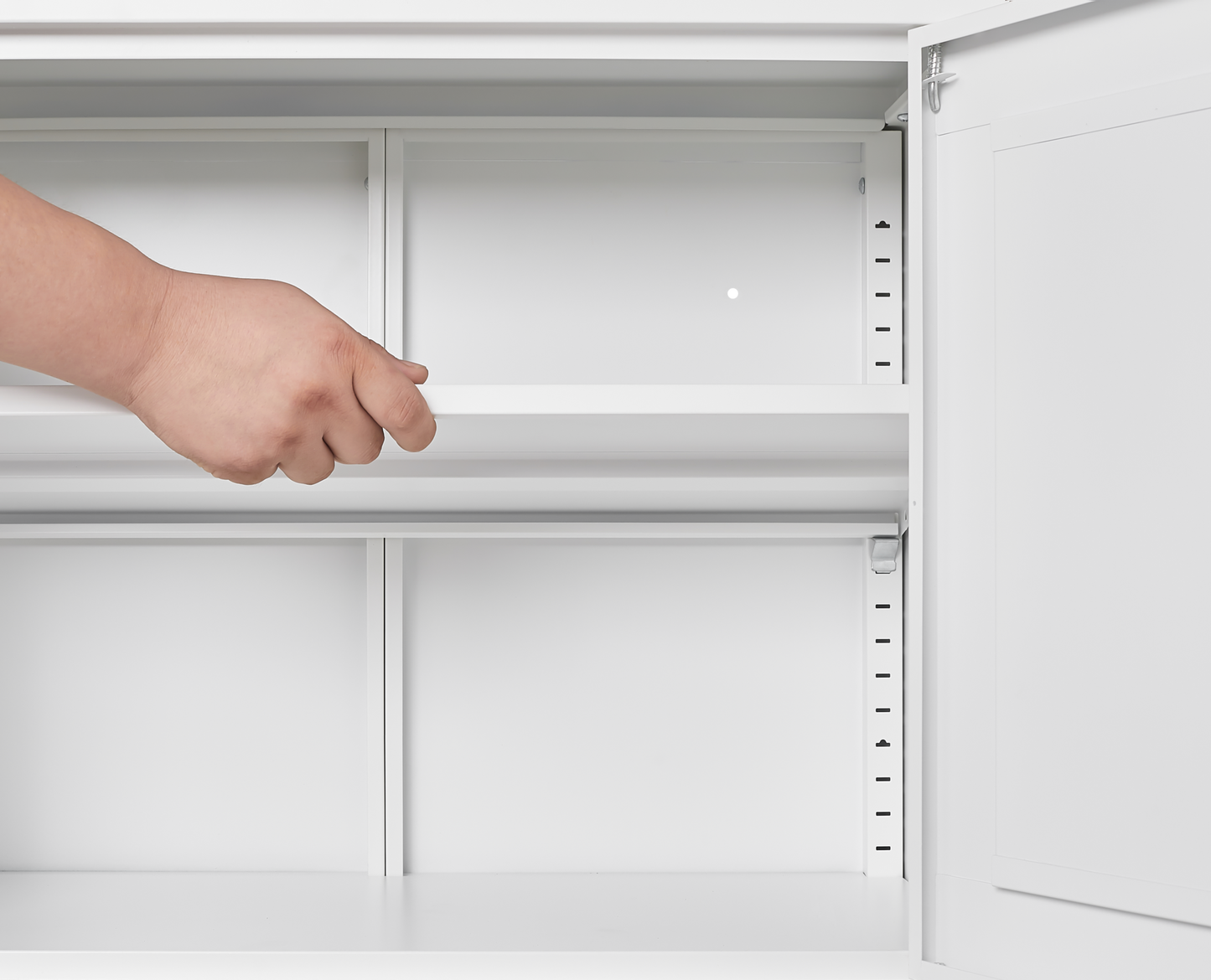 White metal tall kitchen cabinet with doors, adjustable shelves by V.I.P Digital Presence on Tampa Home & Garden Store