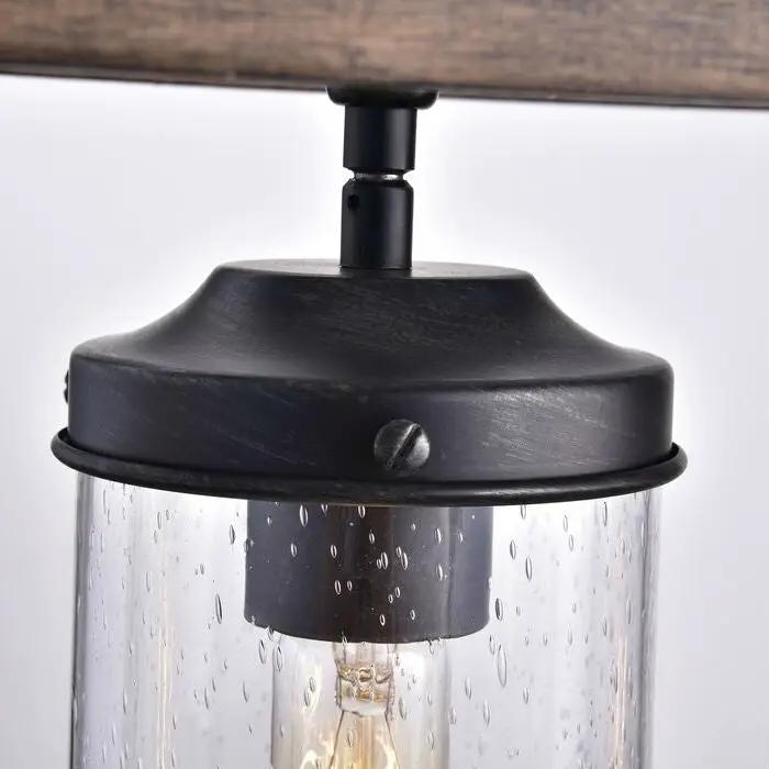 4 Light Adjustable Dimmable Rectangle Chandelier with Wrought Iron Accents - Tampa Home & Garden Store