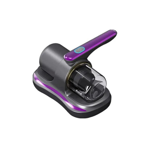 Handheld sterilizer mite removal vacuum cleaner with purple handle and gray base on Tampa Home & Garden Store