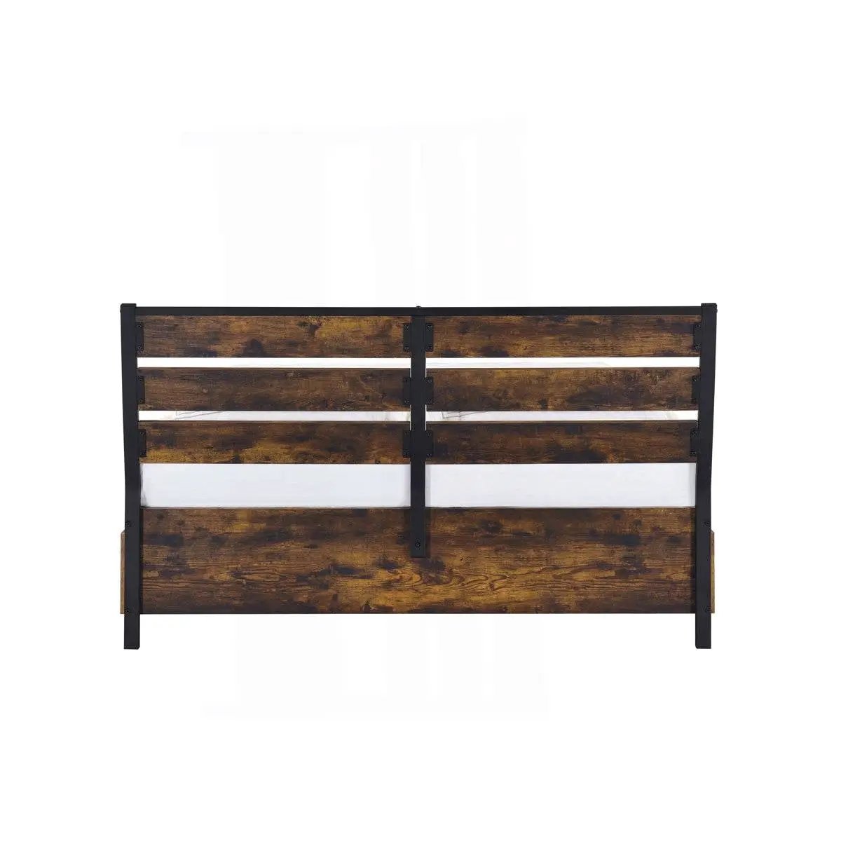 King Size Industrial Slatted Headboard Platform Bed Frame with 6 Storage Drawers - Tampa Home & Garden Store