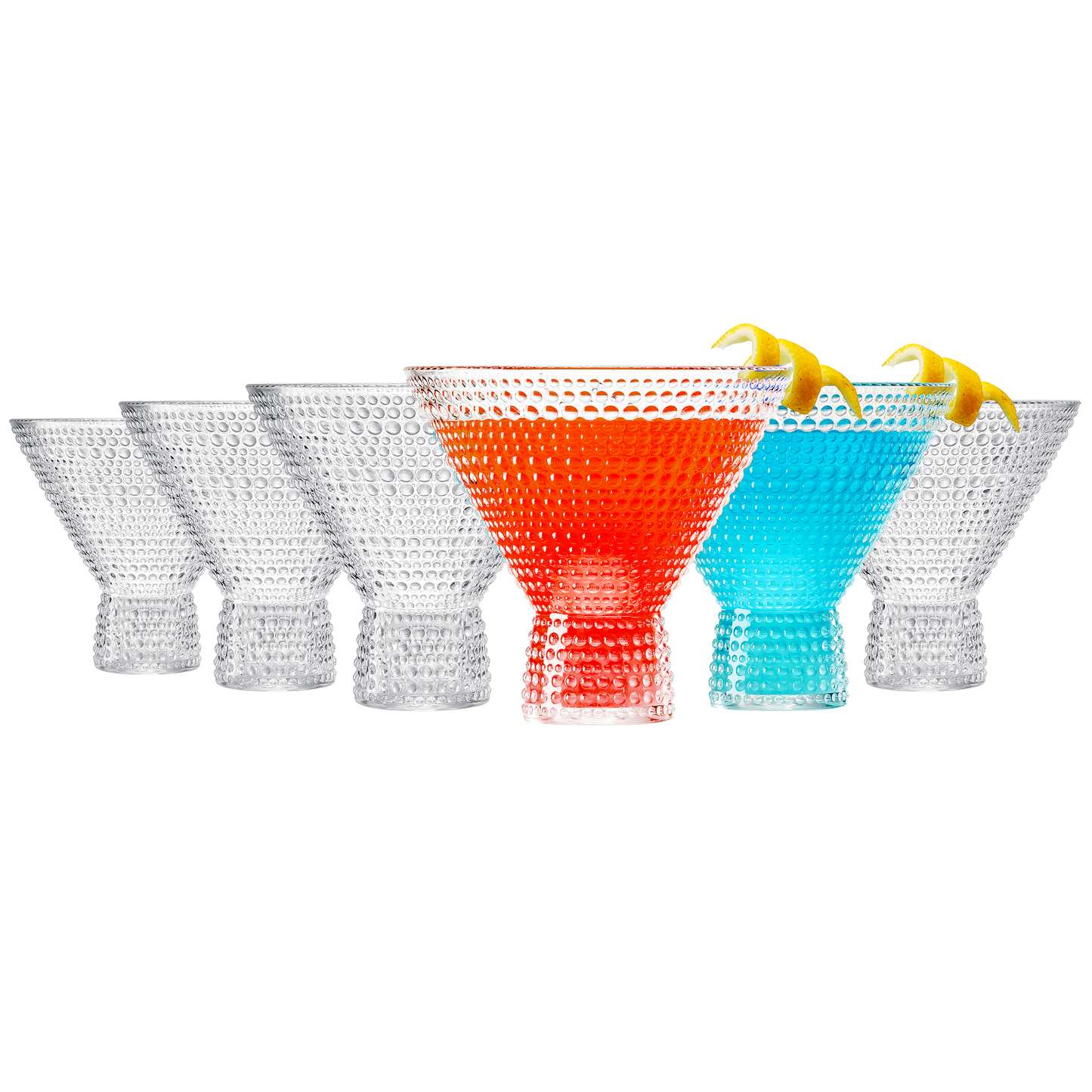 Barcelona Acrylic Hobnail Martini Set Of Six