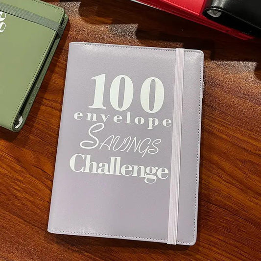 100 Envelope Challenge Binder with 25 grid pages, lavender cover, VIP Digital Presence on Tampa Home & Garden Store