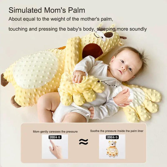Baby Sleeping Pillow with Security and Comfort, yellow plush cushion with dotted texture on Tampa Home & Garden Store