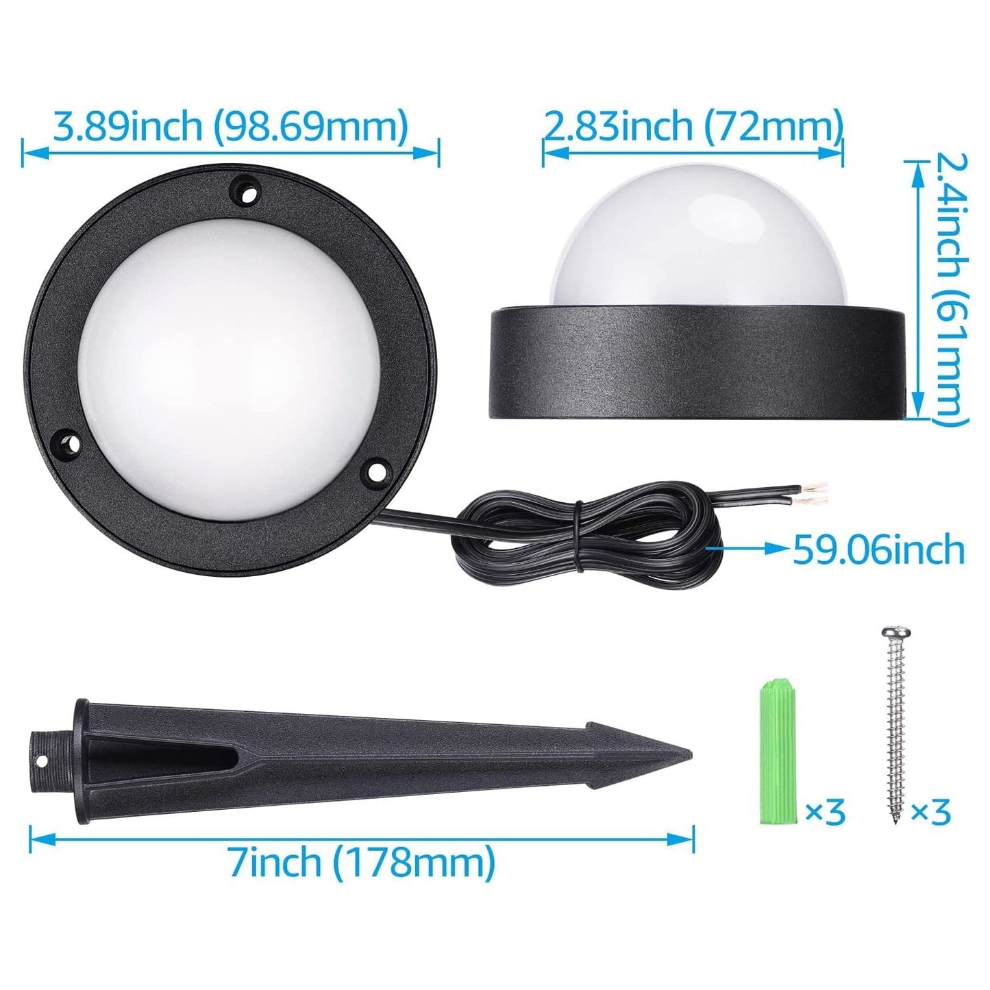 Outdoor Deck Lights 12-Pack LED 4.5W | 12V Low Voltage Landscape Path Lights - Tampa soil911.com