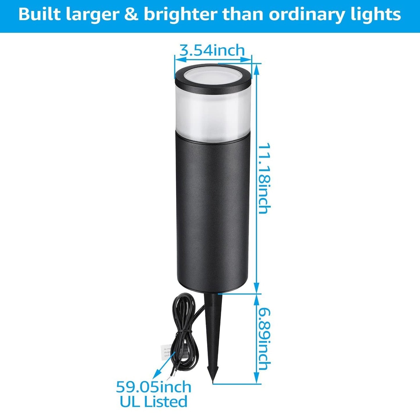 ALPCC08 Lot de 8 éclairages de chemin LED 4,5 W 5 CCT, éclairage de chemin moderne basse tension 12 V