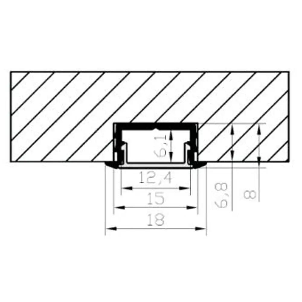 AP44M aluminum channel end caps, 10-pack for 8 ft LED channel, black rectangular profile on Tampa Home & Garden Store