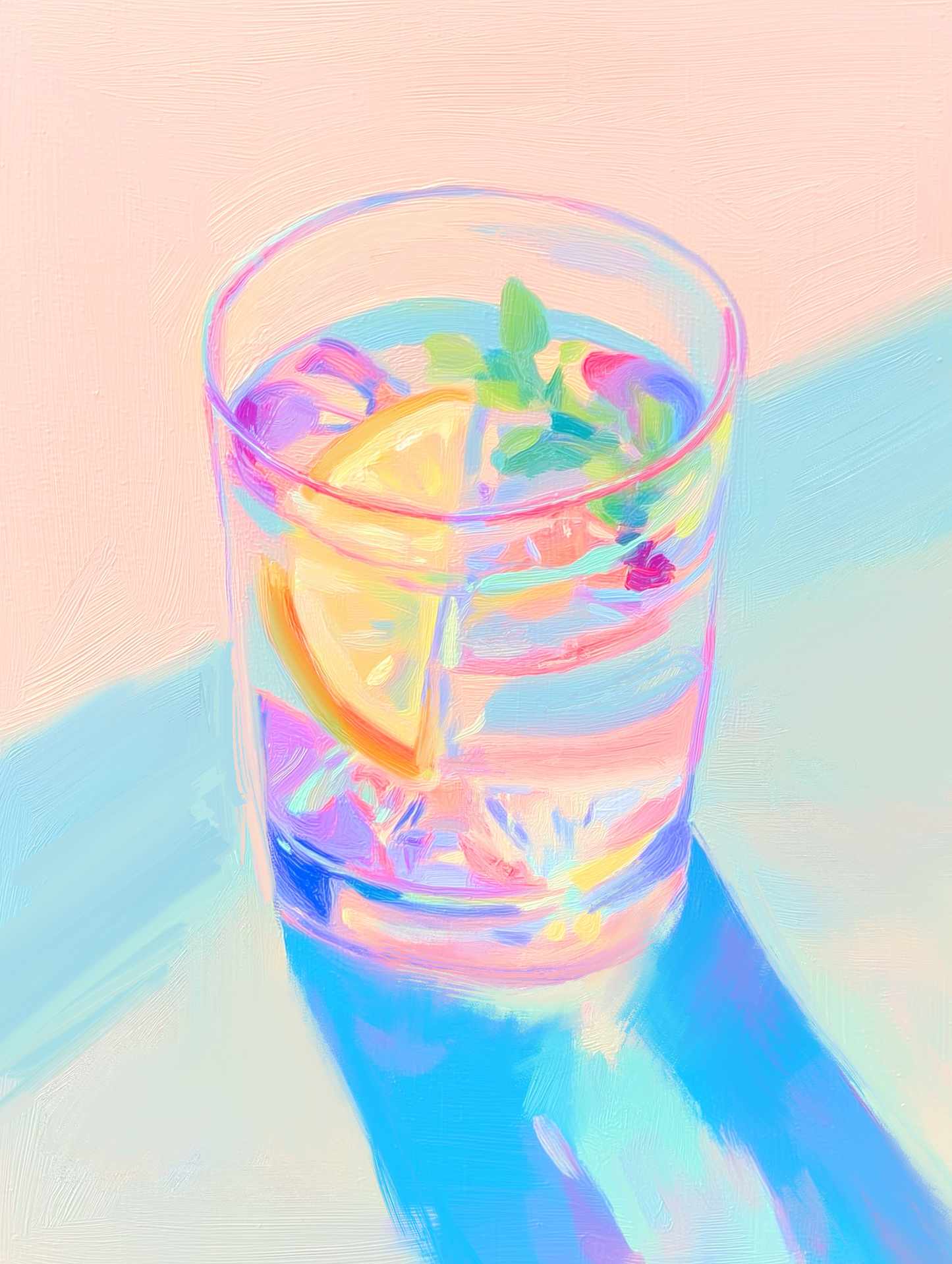 Mocktail Art Print – Refreshing Beverage Illustration for Kitchen, Bar, & Dining Wall Décor, Archival Quality, Ready to Hang