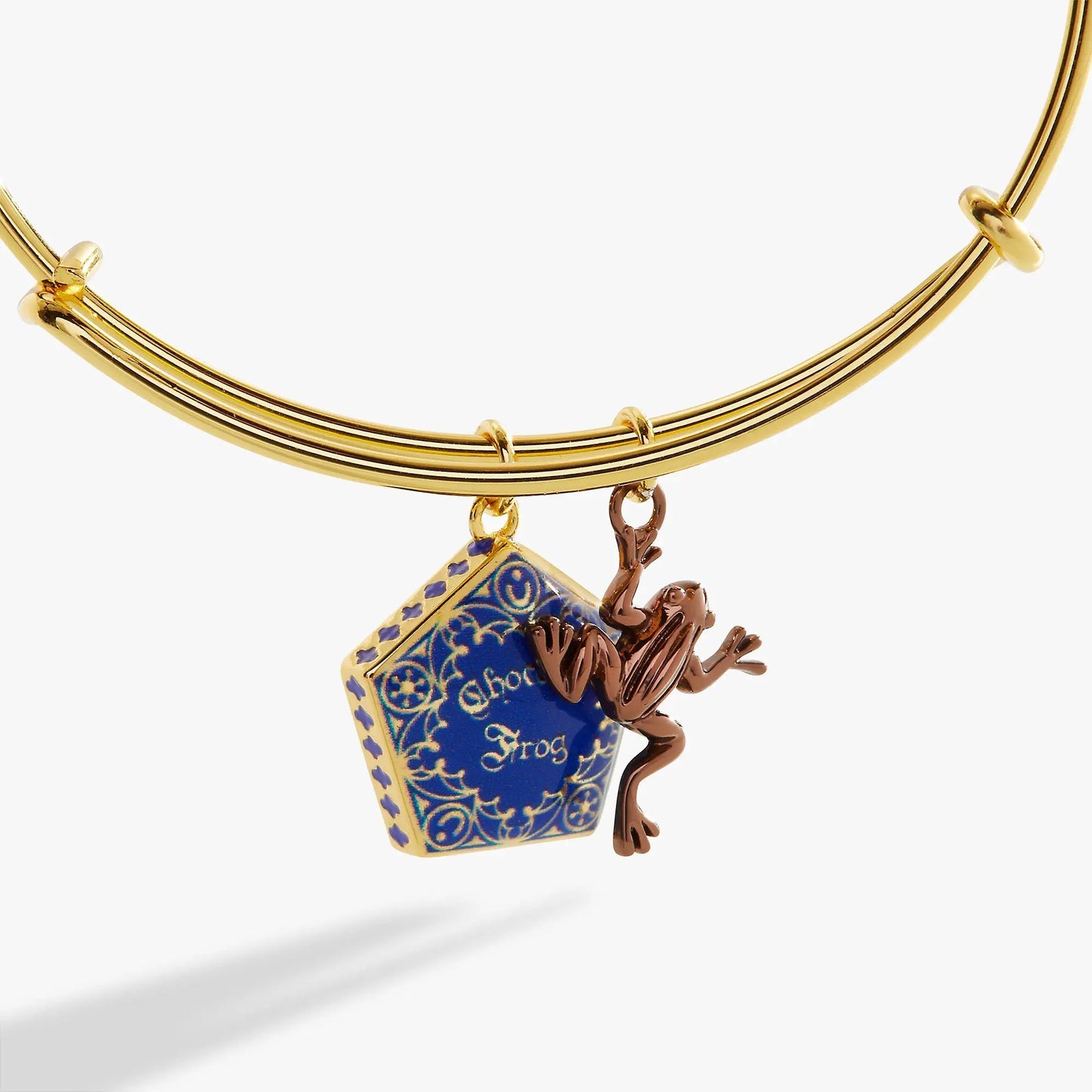 Harry Potter Chocolate Frog Two-Charm Bangle gold-tone bracelet with blue charm by ALEX AND ANI on Tampa Home & Garden Store