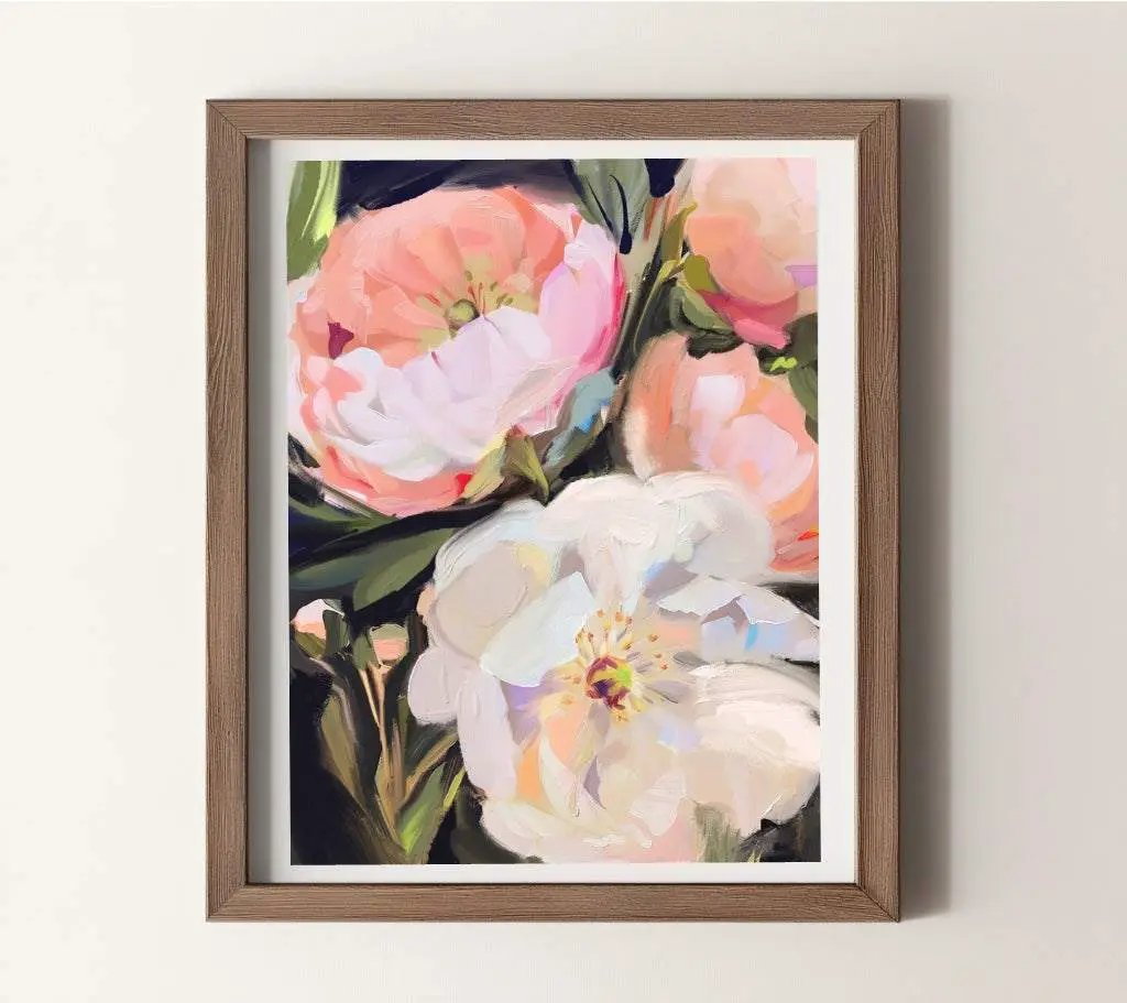 A Soft Blooming Art Print – Gentle & Serene Wall Decor - Tampa Home & Garden Store