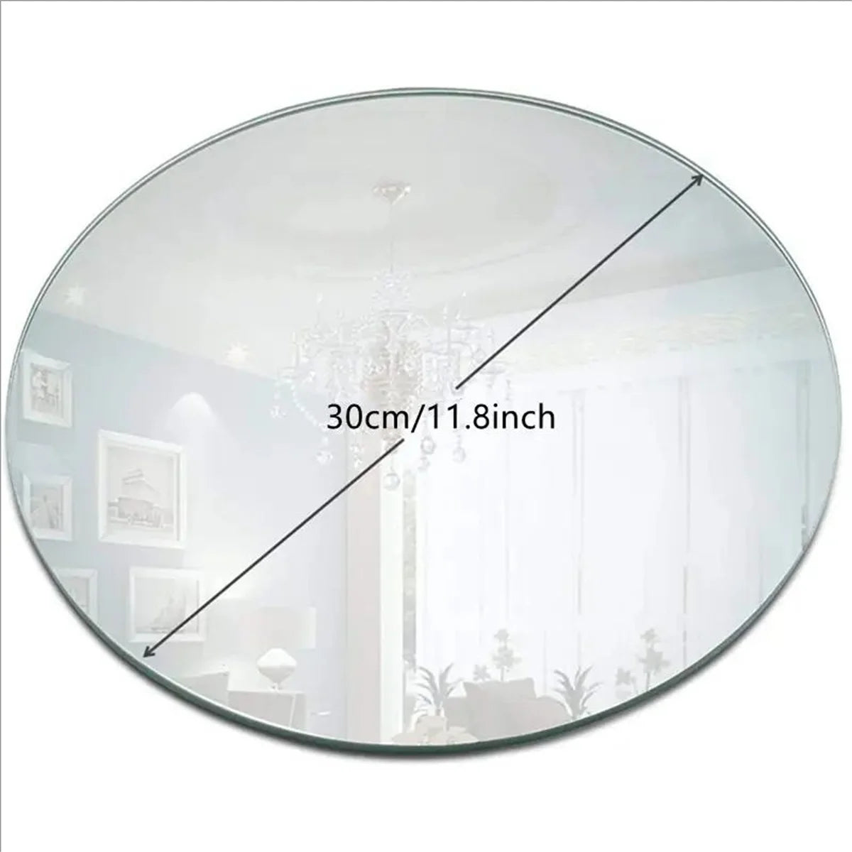 Perfecsy 10pcs acrylic round mirror plates, 20cm/30cm, clear dining table decor for weddings on Tampa Home & Garden Store