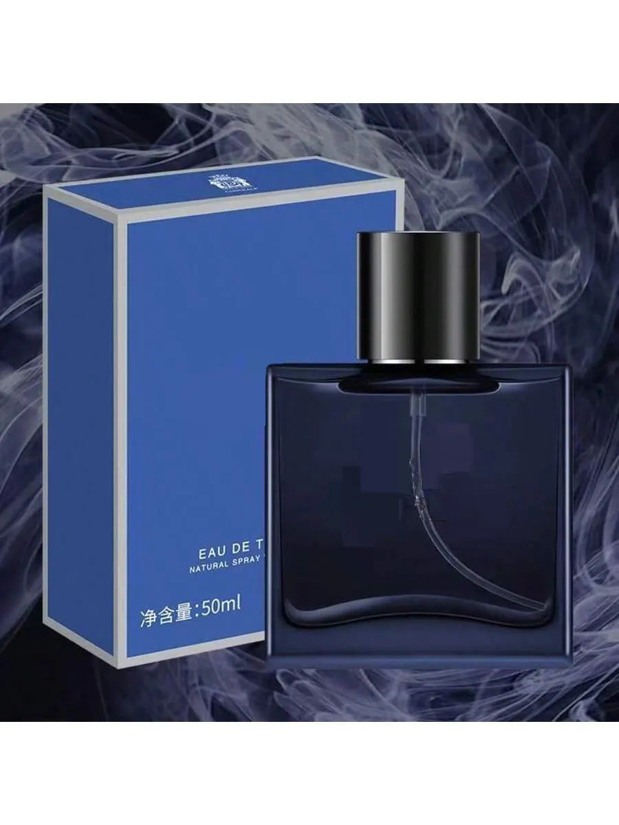 Men's perfume bottle in dark blue glass with blue gift box, 50ml on Tampa Home & Garden Store