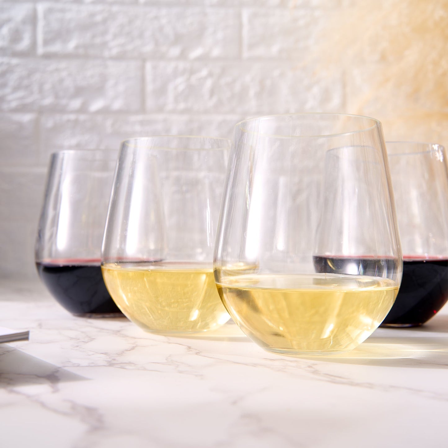 Barcelona Set of 6 Acrylic Stemless Wine Glasses