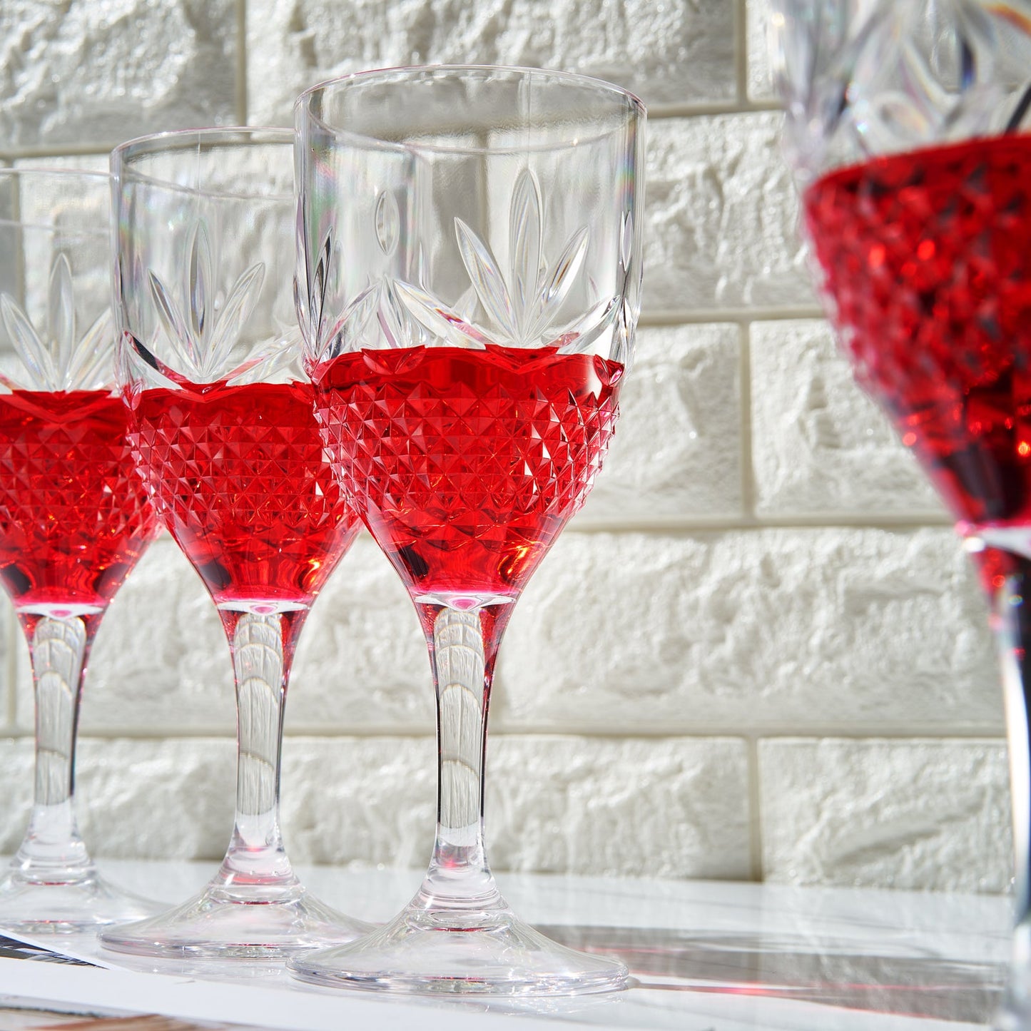 Onix Acrylic Crystal Wine Glasses Set of 4