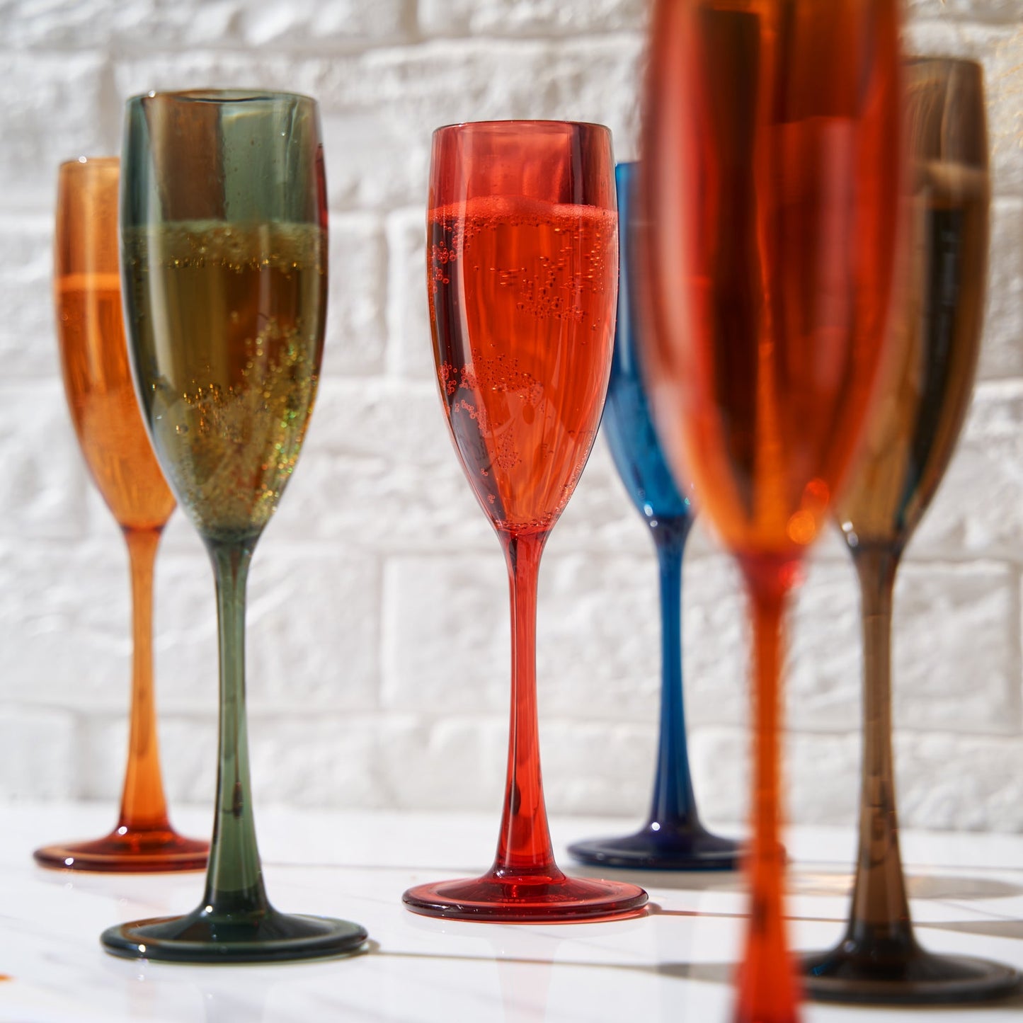 Eze Unbreakable Acrylic Champagne Flutes Set of 6
