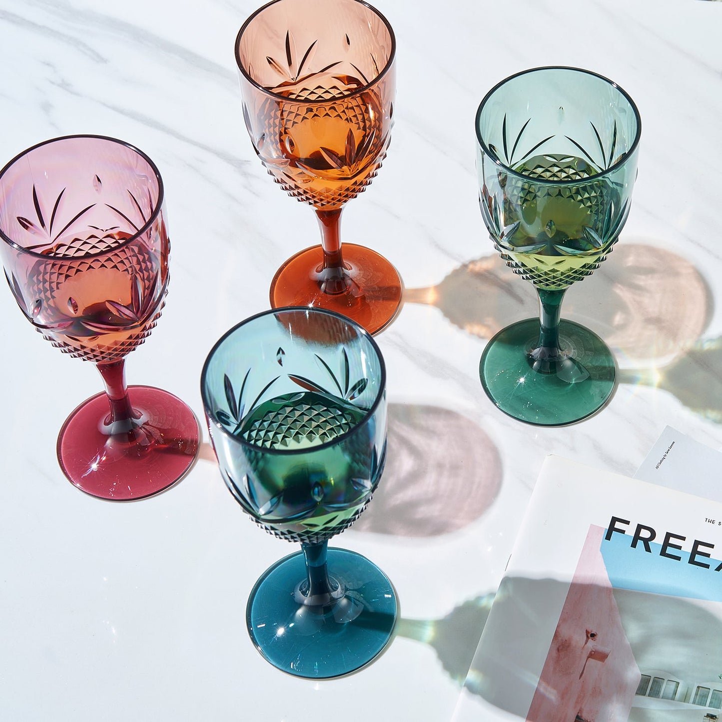 Onix Crystal Stemmed Wine Glasses Set of 4