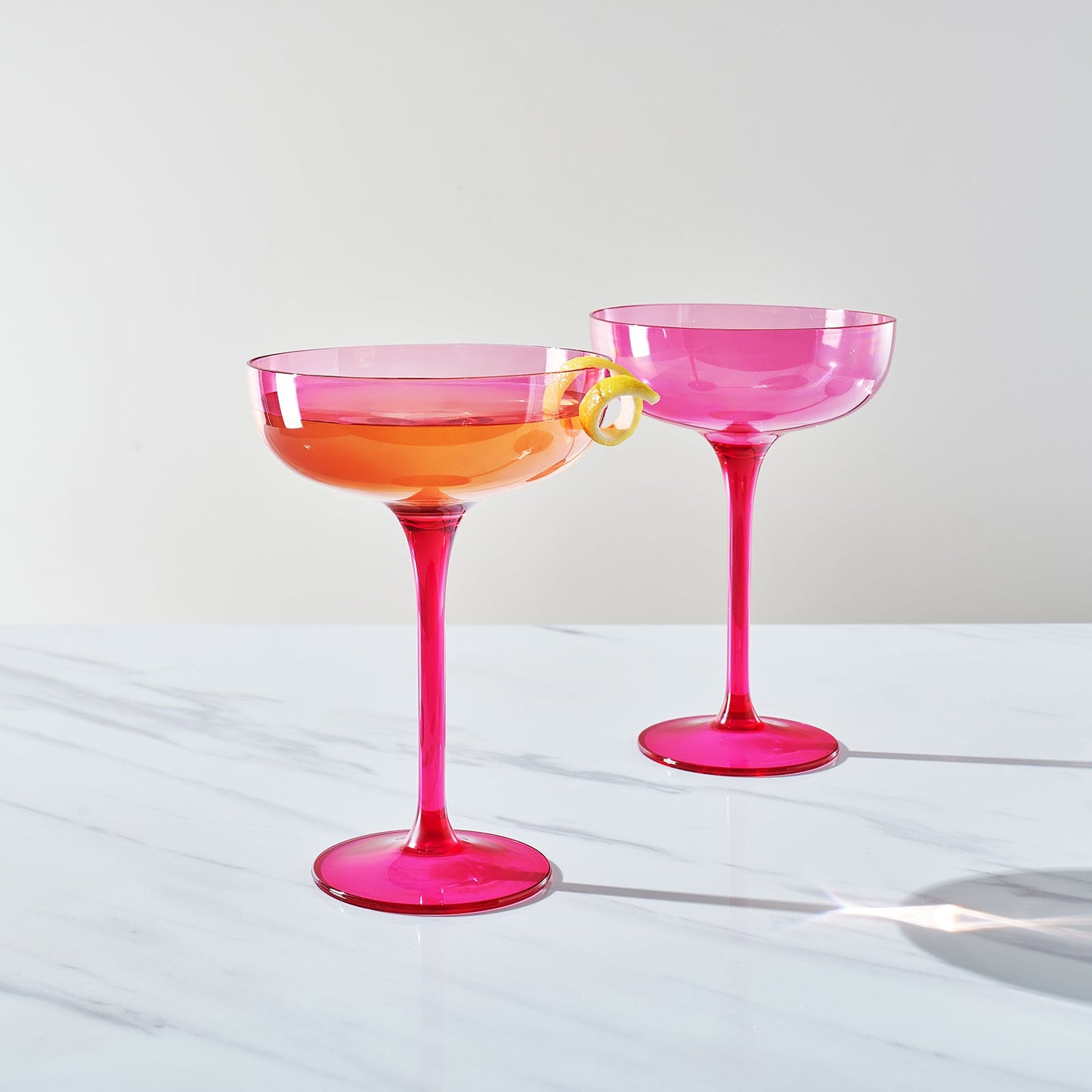 Madrid Acrylic Champagne Coupe Glasses Set of 2