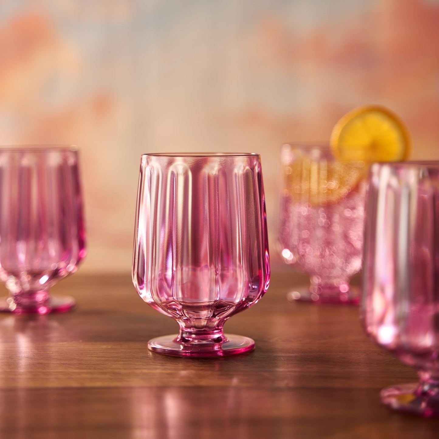 Madrid Acrylic Stemmed Wine Goblet Set of Four