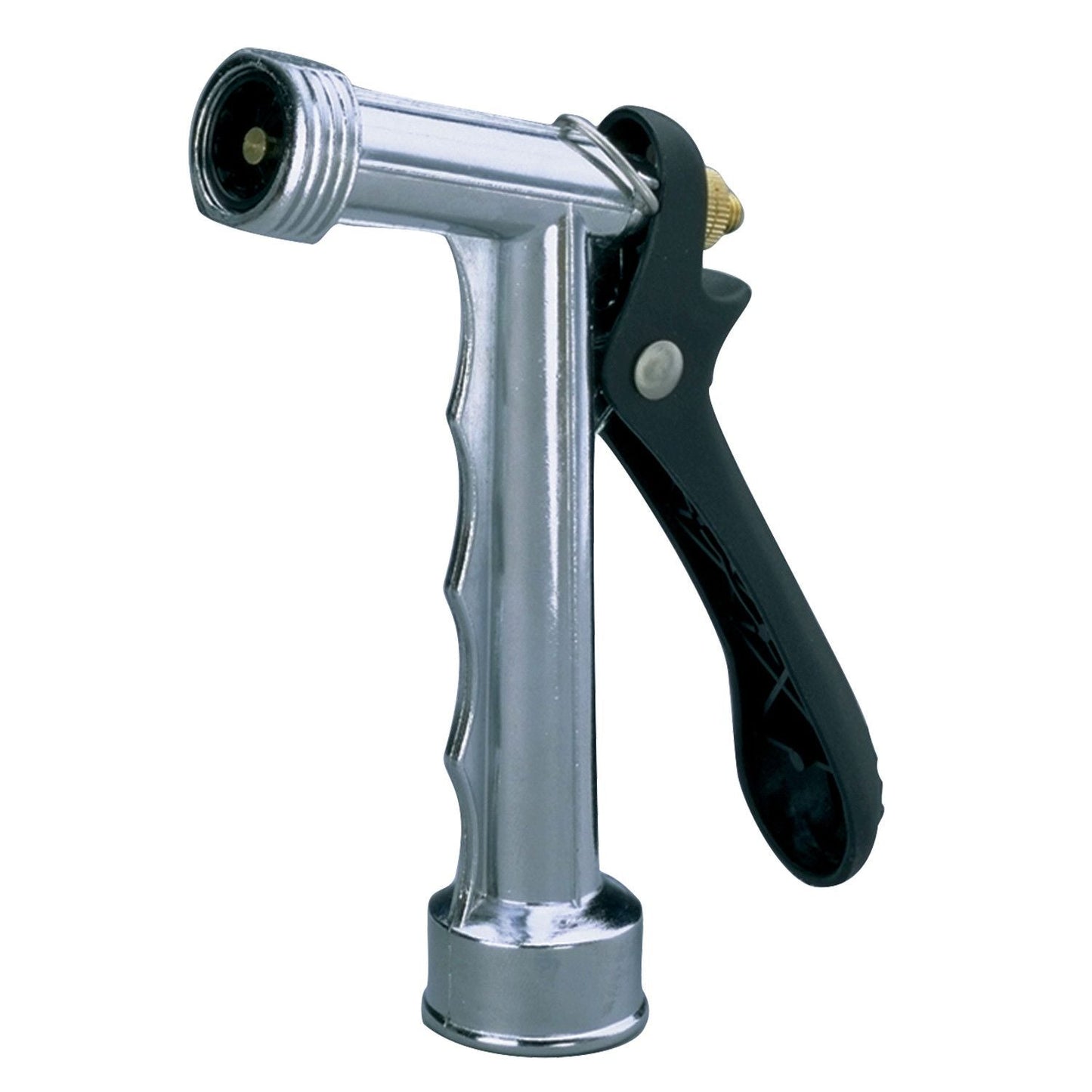 Adjustable Spray Zinc Watering Nozzle 58094, Orbit Irrigation, metal silver, pistol grip on Tampa Home & Garden Store