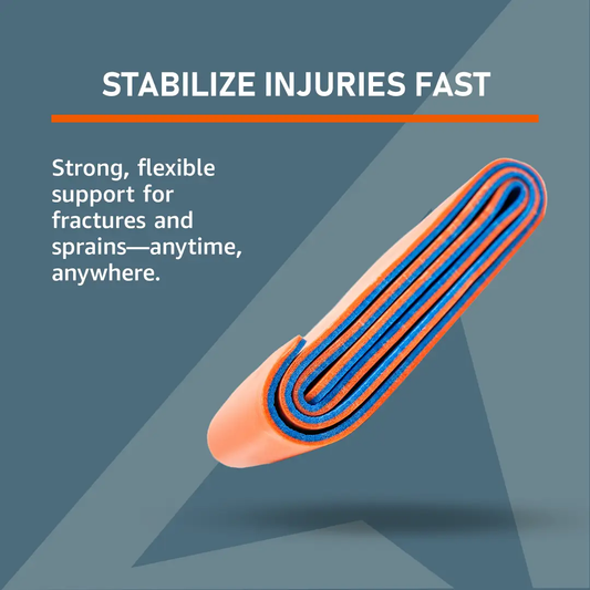 Adjustable Splint for Fractures and Sprains with blue/orange straps by Emerge Survival on Tampa Home & Garden Store