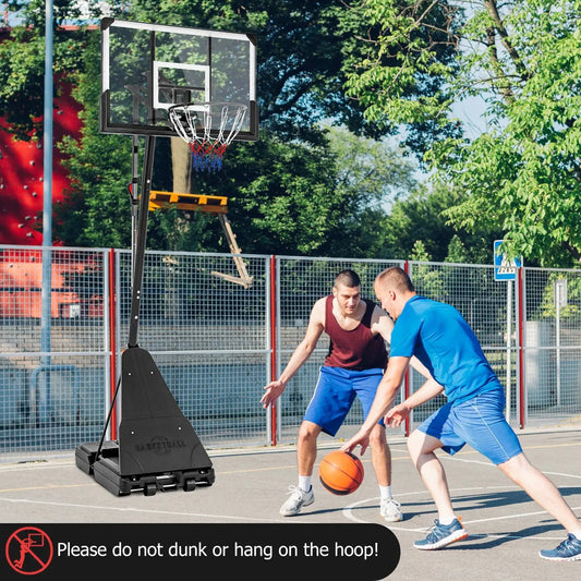 Height Adjustable Portable Basketball Hoop System by DirectDeals with clear backboard on Tampa Home & Garden Store