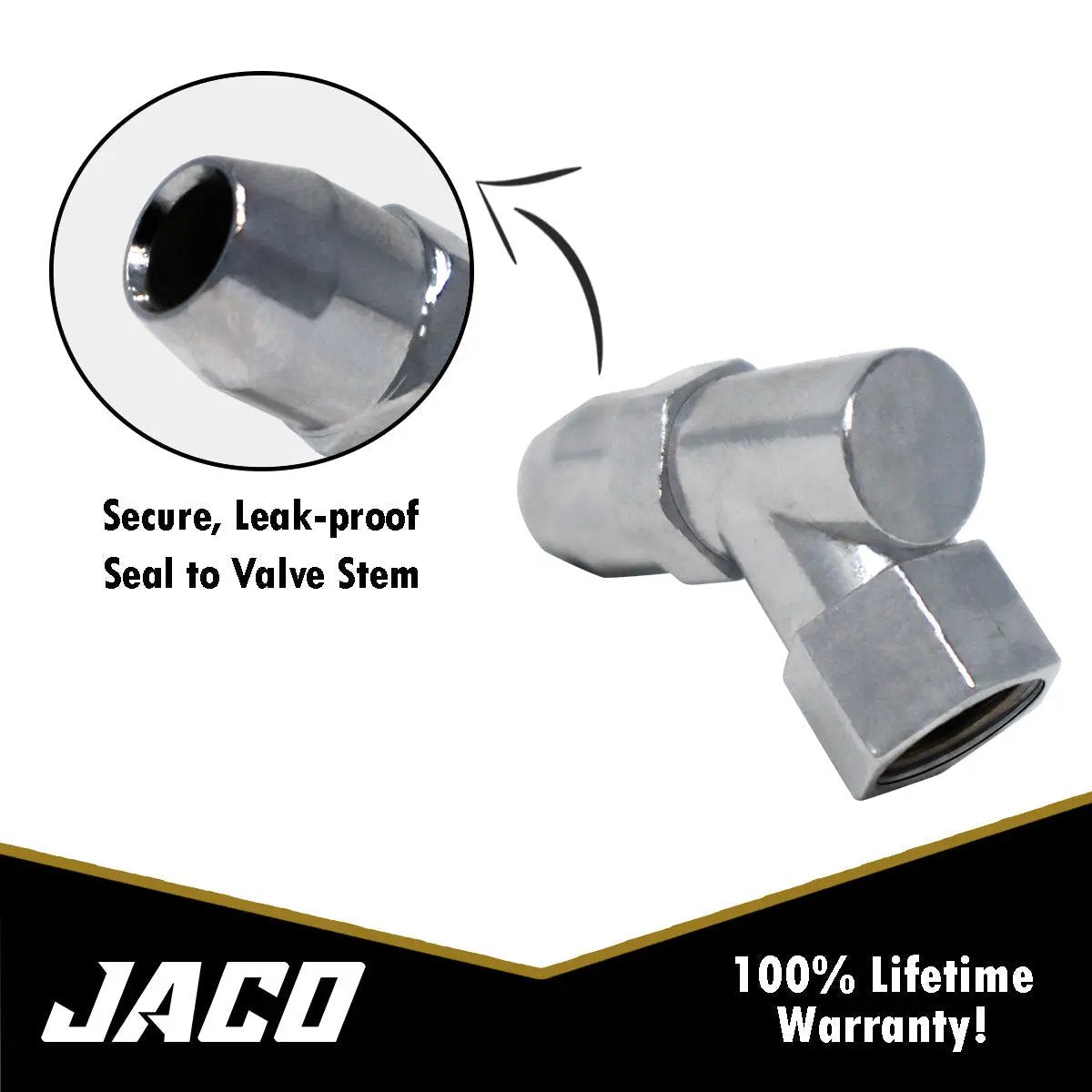 Angled tire air chuck 1/4 NPT, two-pack by JACO built for all-day use on Tampa Home & Garden Store