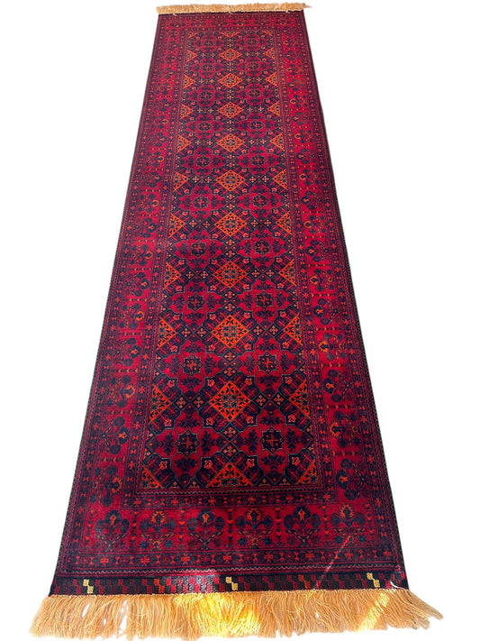 Afghani Fine Knots Bukhara Runner 2’10” x 9’10” - Tampa Home & Garden Store