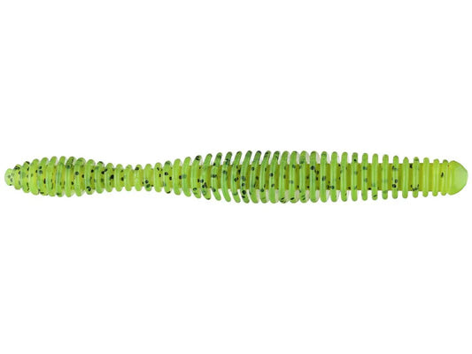 Airtail Rattler Worm Lure 5in lime green soft plastic with black specks GrandeBass on Tampa Home & Garden Store