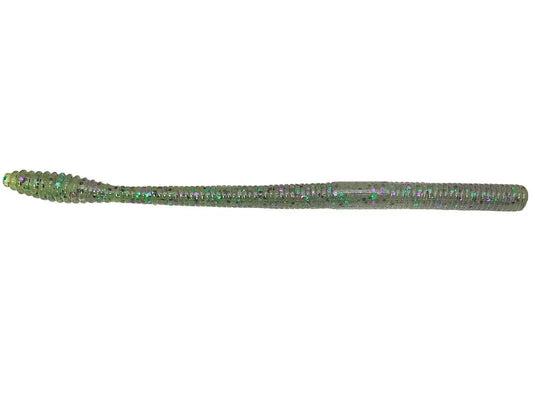 Airtail Wiggler soft plastic finesse worm, 6.5in, translucent green glitter by GRANDEBASS on Tampa Home & Garden Store