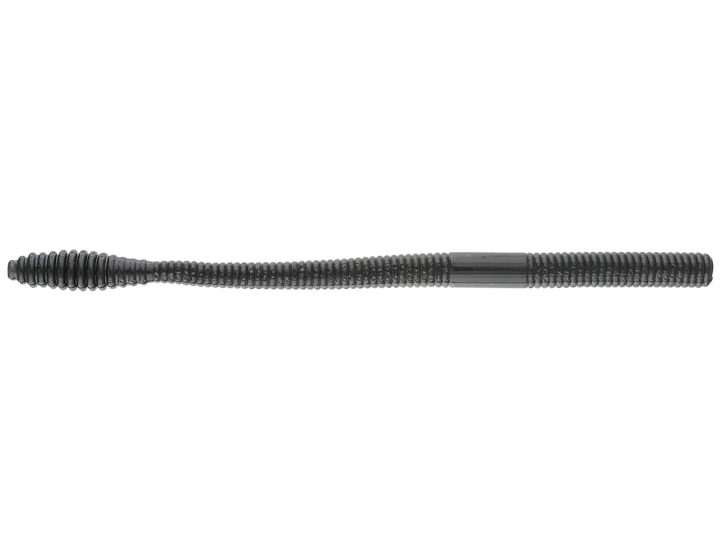 2x GRANDEBASS Airtail Wiggler 6.5in soft plastic finesse worm, black ribbed body on Tampa Home & Garden Store