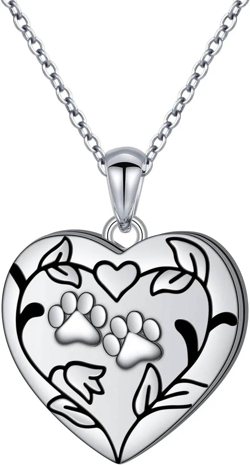 Always in My Heart Paw Print Necklace – Pet Memorial Gift - Tampa Home & Garden Store