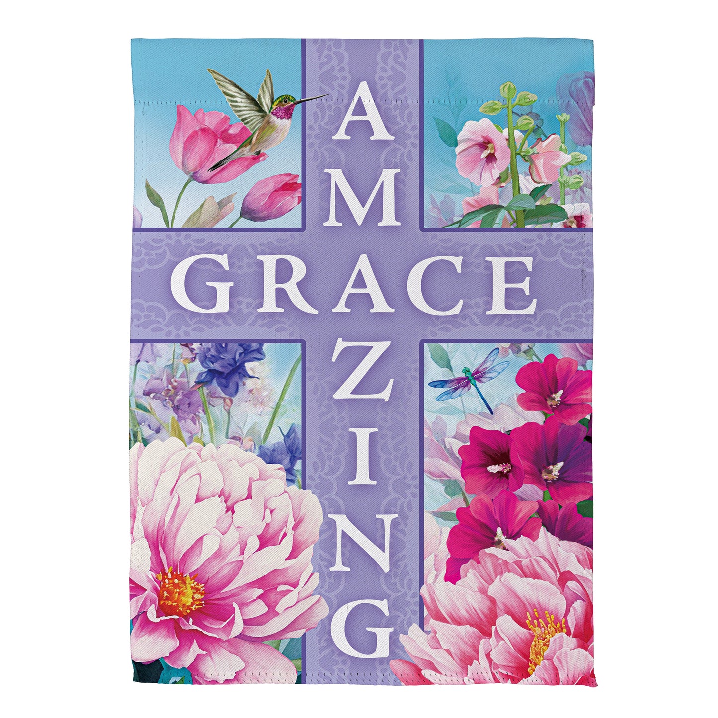 Amazing Grace Cross Suede Garden Flag - Tampa Home & Garden Store