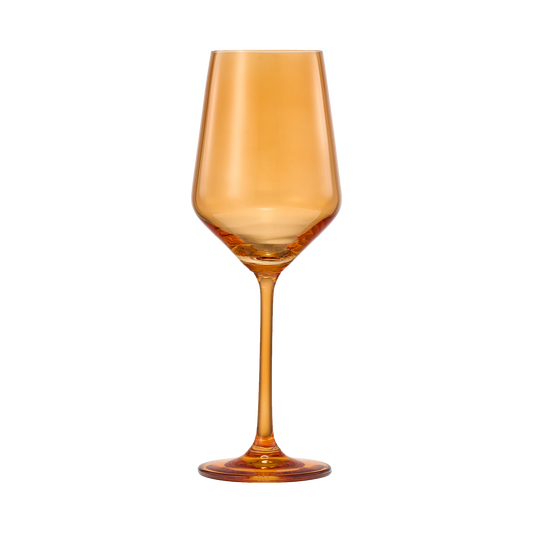 Set of 6 Amber Rhea Stemmed Wine Glasses