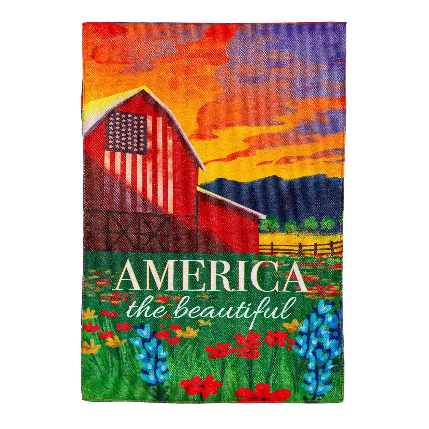 America The Beautiful Burlap Garden Flag - Tampa Home & Garden Store
