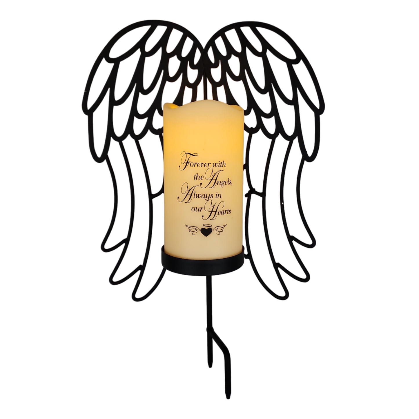 Angel Wings Memorial Yard Stake LED Candle - Tampa Home & Garden Store