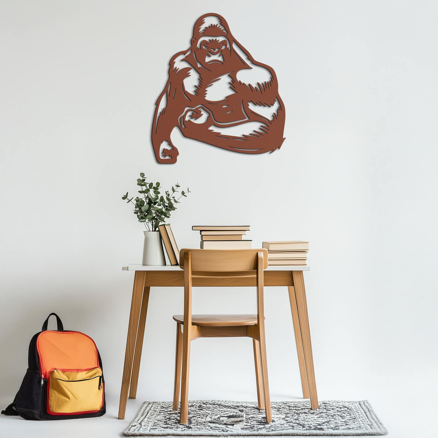 Angry Gorilla Metal Wall Art – Fierce Jungle Animal Decor for Gym and Man Cave- KAF592 - Tampa Home & Garden Store