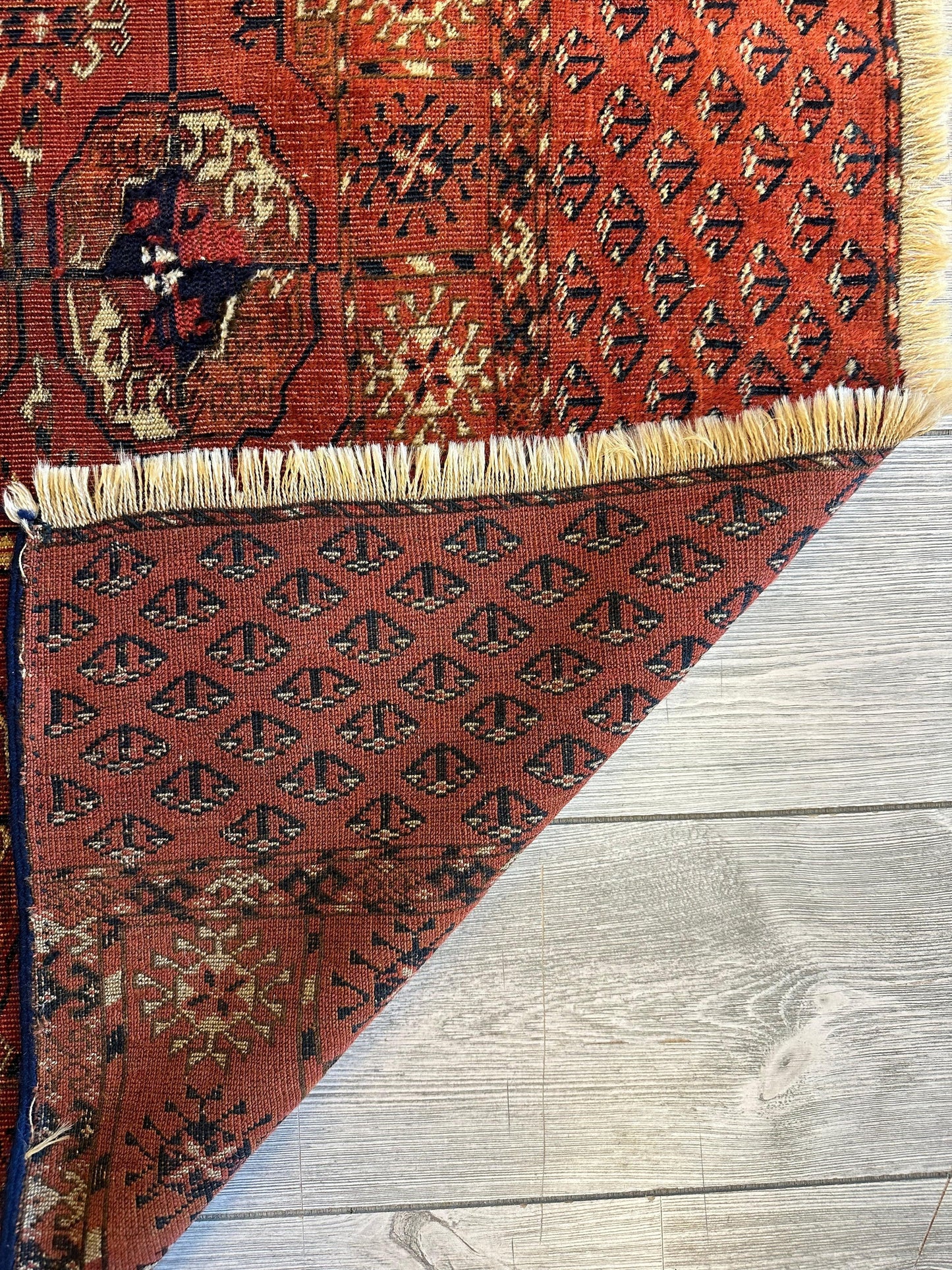 Antique 1880’s Tribal Turkoman Tekke Wedding Rug 3’4” x 4’1” - Tampa Home & Garden Store