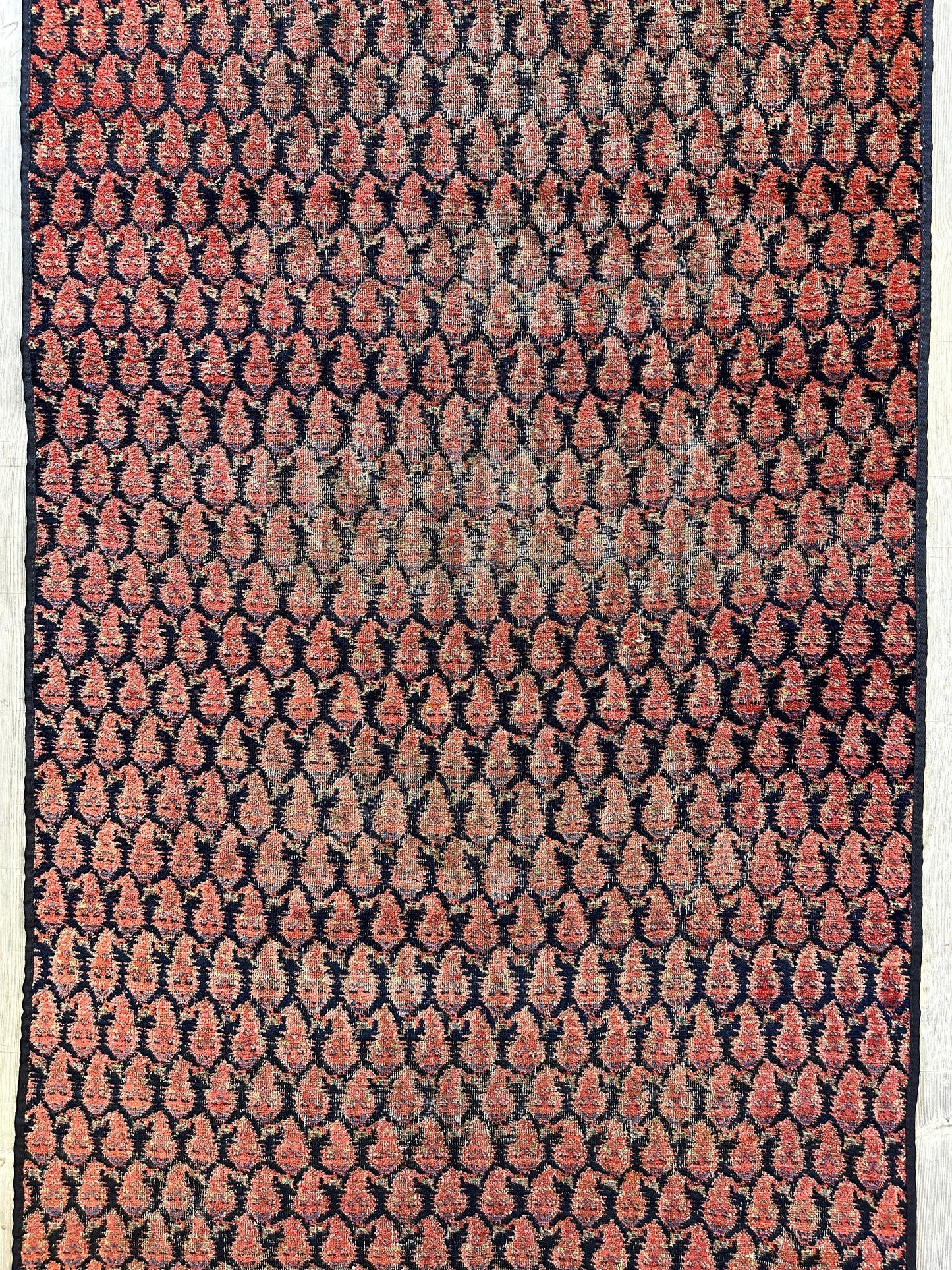Antique All Over Paisley Kurdish Afshar Fragment Runner 3’3” x 7’7” - Tampa Home & Garden Store