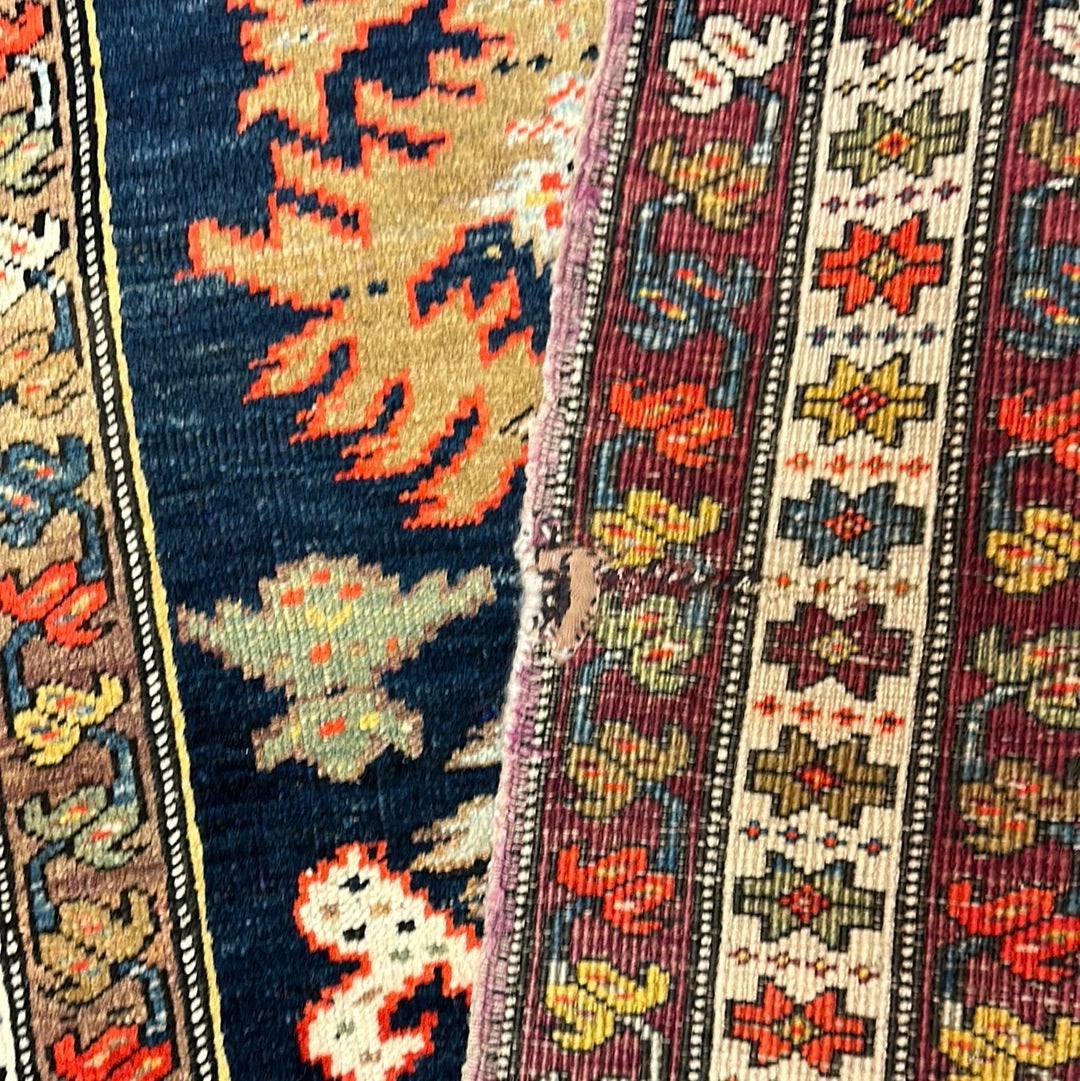 Antique Caucasian Karabakh Signed & Dated Wool on Wool Runner Rug 3 X 7 - Tampa Home & Garden Store