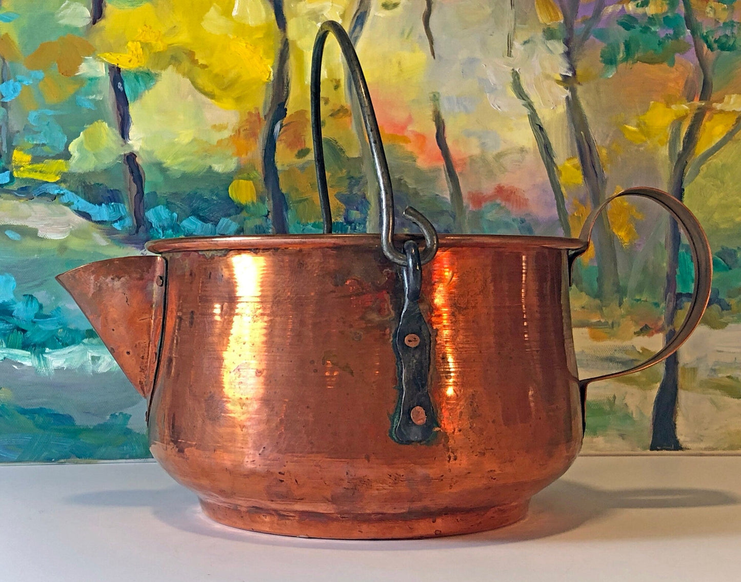 Antique Extra Large Sieves. Rustic Hand Hammered Home Decoration. Set of Two, Large, Primitive Hand Pounded Strainers - Tampa Home & Garden Store