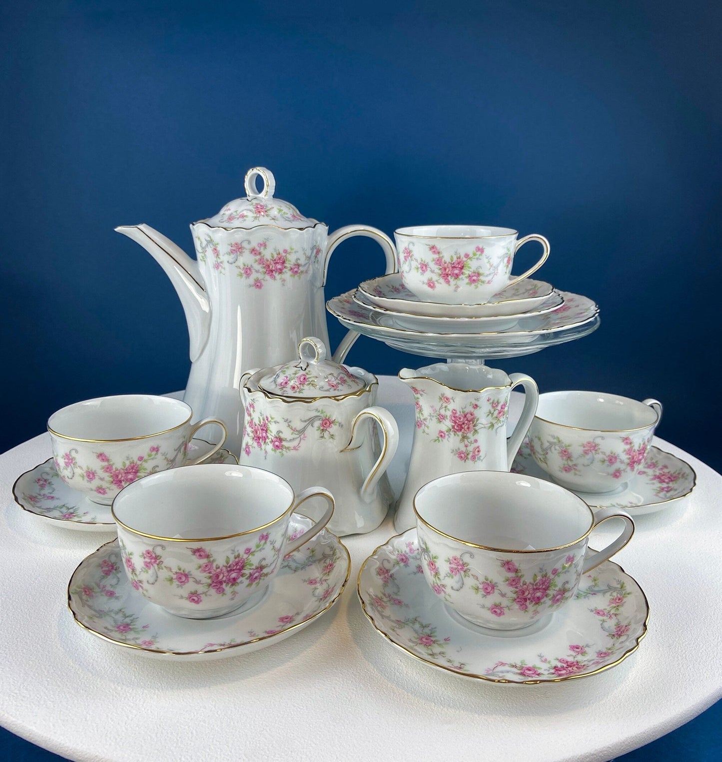 Antique Hutschenreuther Porcelain Soup Plates. Set of 12, Richelieu Rose Garlands Motif. Wedding Gift Idea. Fine Dining. Modern Farmhouse. - Tampa Home & Garden Store