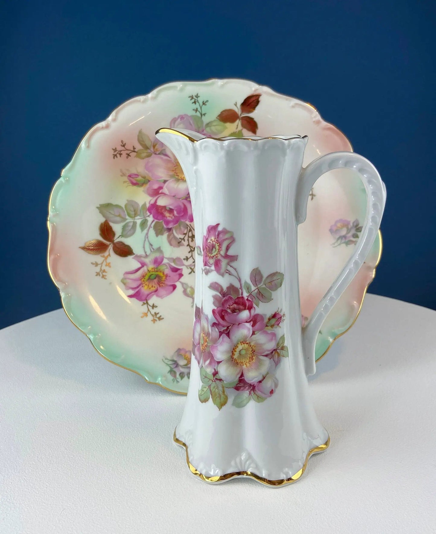 Antique Limoges porcelain teapot with red poppies, gold trim by Anything Discovered on Tampa Home & Garden Store