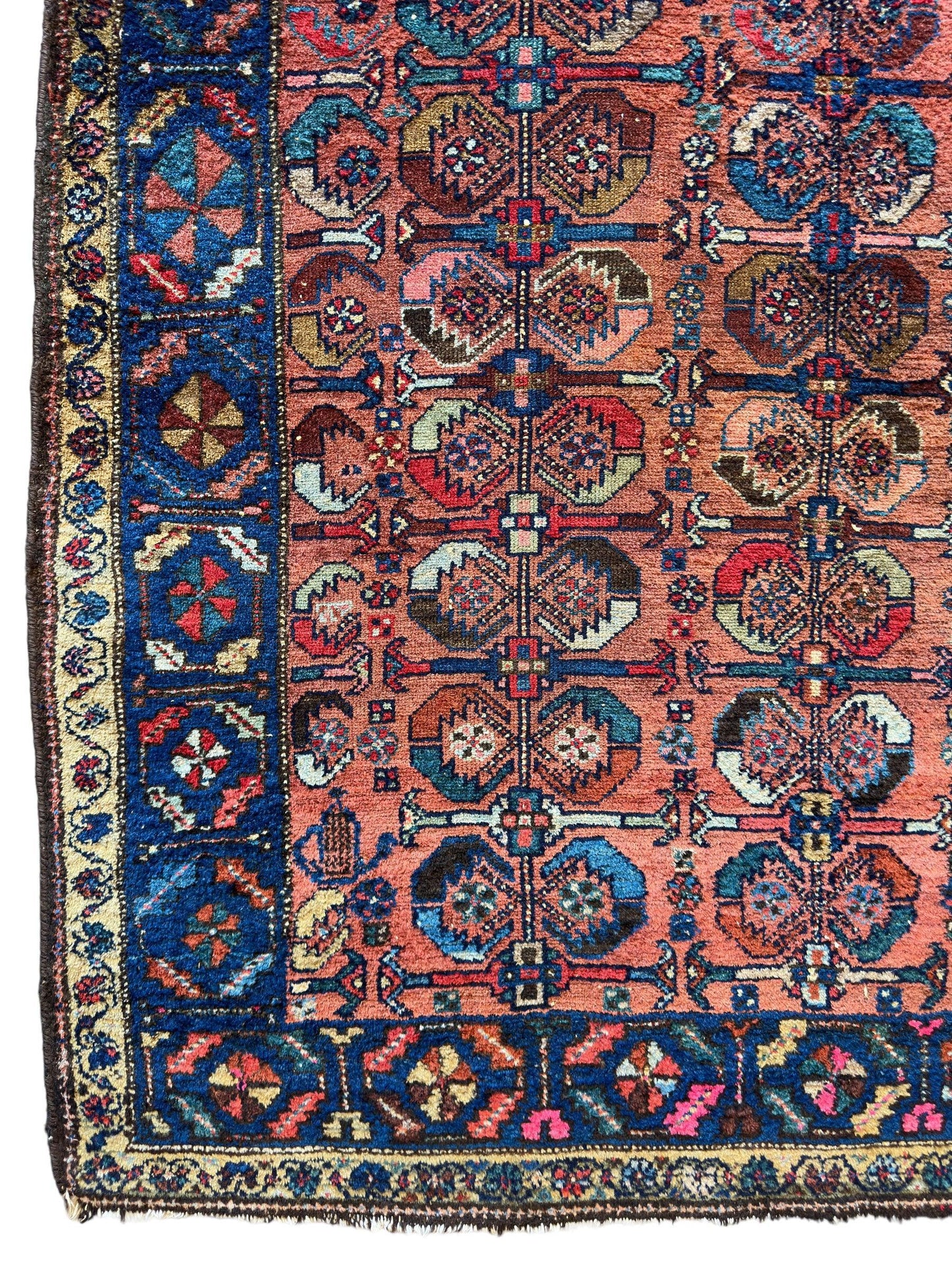 Antique One of Kind Persian Hamedan Enjelas Rug 3’11” x 4’4” - Tampa Home & Garden Store